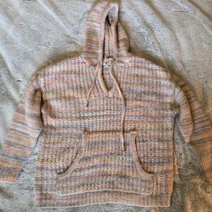 Aerie Multicolor Striped Hooded Sweater